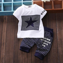 Load image into Gallery viewer, Baby Boy Clothes Winter Kids Clothes Sets T-shirt Pants Suit Star Printed Clothes Newborn For Boys