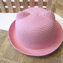 Load image into Gallery viewer, Elegant Summer Baby Hat Cap Children Breathable Straw Hat Kids For Boys and Girls Hats With cat ears