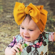 Load image into Gallery viewer, Fashion Trend Big Modern Baby Bow Accessories For Toddler Girls In Solid Bow Hairband Stretch Turban Knot Head Wrap Color for Kids