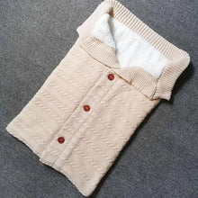 Load image into Gallery viewer, Handmade Wool Warm Baby Blanket Soft Baby Sleeping Bag Cotton Knitting Envelope Newborn Swadding Wrap Stroller blankets Gift for Shower