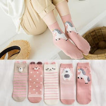 Load image into Gallery viewer, 5pairs 100% Cotton Unisex Baby Socks for Girls&boys Children Soft Winter Cute Cartoon Socks Set For Baby