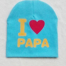 Load image into Gallery viewer, Modern Popular Baby Knitted Warm Cotton Beanie Hat cap For Toddler Baby Kids Cap for Girls & Boys I love Mama Prints Baby Hat Design