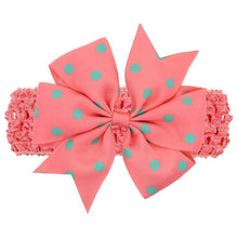 Load image into Gallery viewer, Modern Luxury Children Dot Bow Wide Hair Head Band Headband Headwear For Girls Baby