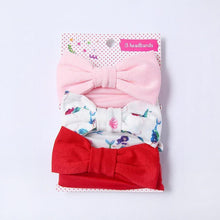 Load image into Gallery viewer, Summer Cute Floral Bows Baby Girl Headbands Elastic Bowknot Newborn Hair Band Turban Set Hair Accessories Bow Set For Kids