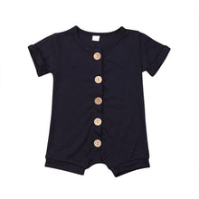 Load image into Gallery viewer, Summer Newborn Baby Boys Girls Short Sleeve Romper Solid Jumpsuit For Girls In elegant Colors