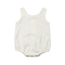 Load image into Gallery viewer, Newborn Baby Girl Boy Clothes Cotton Linen Sleeveless Button Bodysuit Outfits Set Jumpsuit Romper