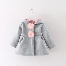 Load image into Gallery viewer, Newborn Girls Coat Autumn Spring Jacket Rabbit long Ear Hoodies Cotton Outerwear Children Clothes