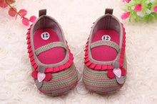 Load image into Gallery viewer, Baby Shoes Flower Ruffled First Walkers Toddler Soft Sole Patchwork Kids Comfortable Pre Walkers Shoe
