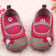 Load image into Gallery viewer, Baby Shoes Flower Ruffled First Walkers Toddler Soft Sole Patchwork Kids Comfortable Pre Walkers Shoe
