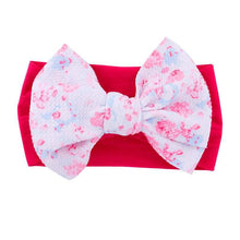 Load image into Gallery viewer, Handmade Bow Flowers Baby Headbands Printed Bowknot Elastic Baby Turban Newborn Hair Accessories For Baby Girls