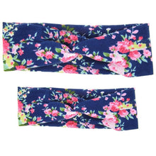 Load image into Gallery viewer, Mother & Baby Headbands Print Floral Elastic Hair Bands Parent-Child Hair Accessories Bow For Baby Girls Bow in Modern Design