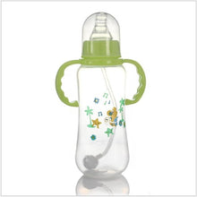 Load image into Gallery viewer, Unisex Baby 150/280ml Wide Mouth Soft Silicone Cover Straw Drinking Milk Bottle For Newborn Nursing Product With Handle