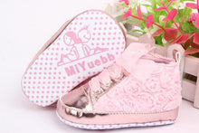Load image into Gallery viewer, Baby Girl PU Leather Shoes Non-slip Lace Floral Embroidered Soft Shoes Toddler Kids Shoes