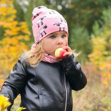 Load image into Gallery viewer, Modern Children Girls Cartoon Sheep Printing Cotton Hat and Scarf Animal Pattern Kids Caps Baby Beanie