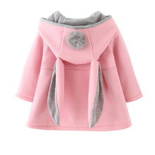 Load image into Gallery viewer, Baby Girls Coat Winter Spring Baby Girls Princess Coat Jacket Rabbit Ear Hoodie Casual Outerwear For Girl Infants Clothing Jacket Luxury Style