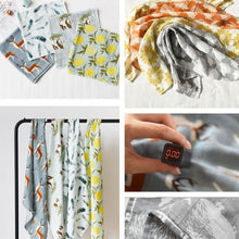 Load image into Gallery viewer, Baby Blankets Newborn Soft Organic Cotton Baby Blanket Muslin Swaddle Wrap Feeding Burp Cloth