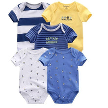 Load image into Gallery viewer, 5 PC Baby Summer High Quality Striped Rompers Jumpsuit For Boy & Girls Comfortable Clothes