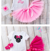 Load image into Gallery viewer, 2 Year Girl Baby Birthday Dress For Birthday Girl Party - 3 Piece Infant Clothing Luxury Set For Birthdays For Girls