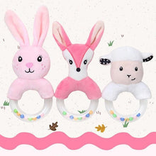 Load image into Gallery viewer, Modern Luxury Baby Rattle Toys Rabbit Plush Baby Cartoon Bed Toys for Newborn Educational Toy Rabbit Bear Hand Bells For Kids and Baby