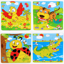 Load image into Gallery viewer, 1 Pcs Animal Wooden Puzzles For Children In Wooden 3D Mosaic Puzzles Kids Educational Toys Design For Baby Birthday Gifts