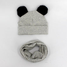 Load image into Gallery viewer, Baby Hat Cotton Ear Cap For Boys And Girls Winter Hat Scarf Set Children Boys Cap Scarf
