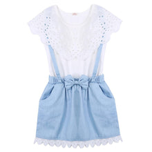 Load image into Gallery viewer, Toddler Kid Girl Ruffles Tops T-shirt Strap Dress Outfit Cute Clothes Set Perfect Gift Unique Design