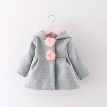 Load image into Gallery viewer, Newborn Girls Coat Autumn Spring Jacket Rabbit long Ear Hoodies Cotton Outerwear Children Clothes