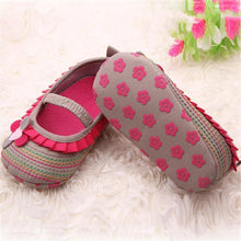 Load image into Gallery viewer, Baby Shoes Flower Ruffled First Walkers Toddler Soft Sole Patchwork Kids Comfortable Pre Walkers Shoe