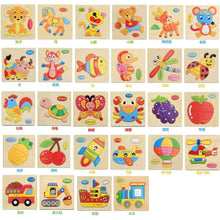 Load image into Gallery viewer, Wooden 3D Stevvex Modern Interesting Baby Learning Puzzles for Children Cartoon Animal Fruit Puzzles Intelligence Kids Children Educational Toy