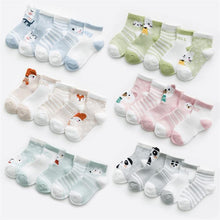 Load image into Gallery viewer, 5 Pairs Infant Mesh Thin Cotton Socks For Newborn Baby Girls And Boy Clothes Accessories