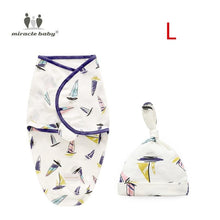Load image into Gallery viewer, Baby Swaddle Blanket With Cap Swaddle Wrap Swaddling bag Baby Sleeping Bag