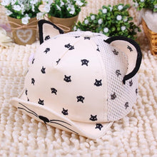 Load image into Gallery viewer, Modern fashion Cute Baby Caps Cute Ear For Baby Girl/Boy Beach Sun Hats Children with Adjustable Snapback Hat For Kids