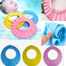 Load image into Gallery viewer, Brand New Baby Children Kids Safe Shampoo Bath Shower Cap Sheild Hat Wash Hair Shield elastic Cap For Kids In Modern Deign