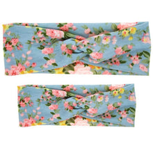 Load image into Gallery viewer, Mother & Baby Headbands Print Floral Elastic Hair Bands Parent-Child Hair Accessories Bow For Baby Girls Bow in Modern Design