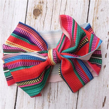 Load image into Gallery viewer, Infant Nylon Print Fabric Headband Baby Girl Headbands for Girls Bows Baby Turban Headwrap Newborn Hairband For Girls