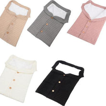 Load image into Gallery viewer, Handmade Wool Warm Baby Blanket Soft Baby Sleeping Bag Cotton Knitting Envelope Newborn Swadding Wrap Stroller blankets Gift for Shower