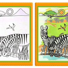 Load image into Gallery viewer, Modern Coloring Magic Water Drawing Book With Pen For Kids and Baby Educational Toy Animals Painting Writing Doodle Cloth Book Kids Drawing Board
