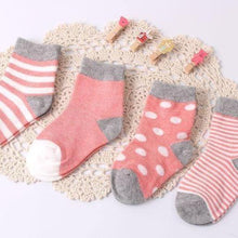 Load image into Gallery viewer, 4PCS/SET Pairs Of Modern Baby and Kids Cotton Socks Spring/autumn Winter Newborn Infant Toddler Floor Socks for Kids