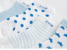 Load image into Gallery viewer, 5 Pairs Pack Children's Summer Mesh Socks Ultra-thin Breathable With Stars Moon Print For Boys And Girls