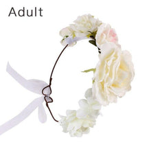 Load image into Gallery viewer, Luxury Handamde Mommy and Baby Flower Headband Large Flower Crown Mother Kids Flowers Headwear For Celebration