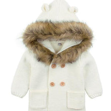 Load image into Gallery viewer, Modern Winter Warm Knit Cardigan Long Sleeve Hooded Sweaters for Newborn Infant Jacket And Coat Combination Clotes