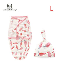 Load image into Gallery viewer, Baby Swaddle Blanket With Cap Swaddle Wrap Swaddling bag Baby Sleeping Bag