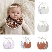 Load image into Gallery viewer, Handmade Luxury Floral Baby Bib Accessories Burp Cloths Newborn Baby Boy Girl Kids Cartoon Bibs 100% Cotton Linen Waterproof Saliva Bib For Kids