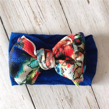 Load image into Gallery viewer, Infant Nylon Print Fabric Headband Baby Girl Headbands for Girls Bows Baby Turban Headwrap Newborn Hairband For Girls