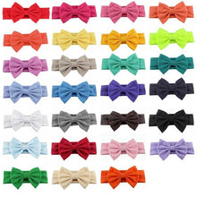 Load image into Gallery viewer, Cotton Elastic Newborn Baby Girls Solid Color Headband Bowknot Hair Band Children Infant Headband Bow for kids