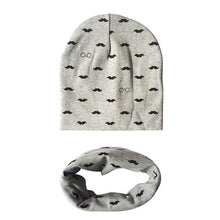 Load image into Gallery viewer, Modern Children Girls Cartoon Sheep Printing Cotton Hat and Scarf Animal Pattern Kids Caps Baby Beanie