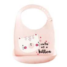 Load image into Gallery viewer, Bibs Waterproof Silicone Feeding Baby Saliva Towel Newborn Cartoon Aprons Baby Bibs Adjustable