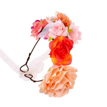 Load image into Gallery viewer, Luxury Handamde Mommy and Baby Flower Headband Large Flower Crown Mother Kids Flowers Headwear For Celebration
