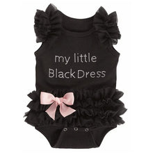 Load image into Gallery viewer, Modern Luxury Elegant Little Black Romper Pajama Jumpsuits For Newborn Babies Girl
