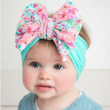 Load image into Gallery viewer, Infant Nylon Print Fabric Headband Baby Girl Headbands for Girls Bows Baby Turban Headwrap Newborn Hairband For Girls